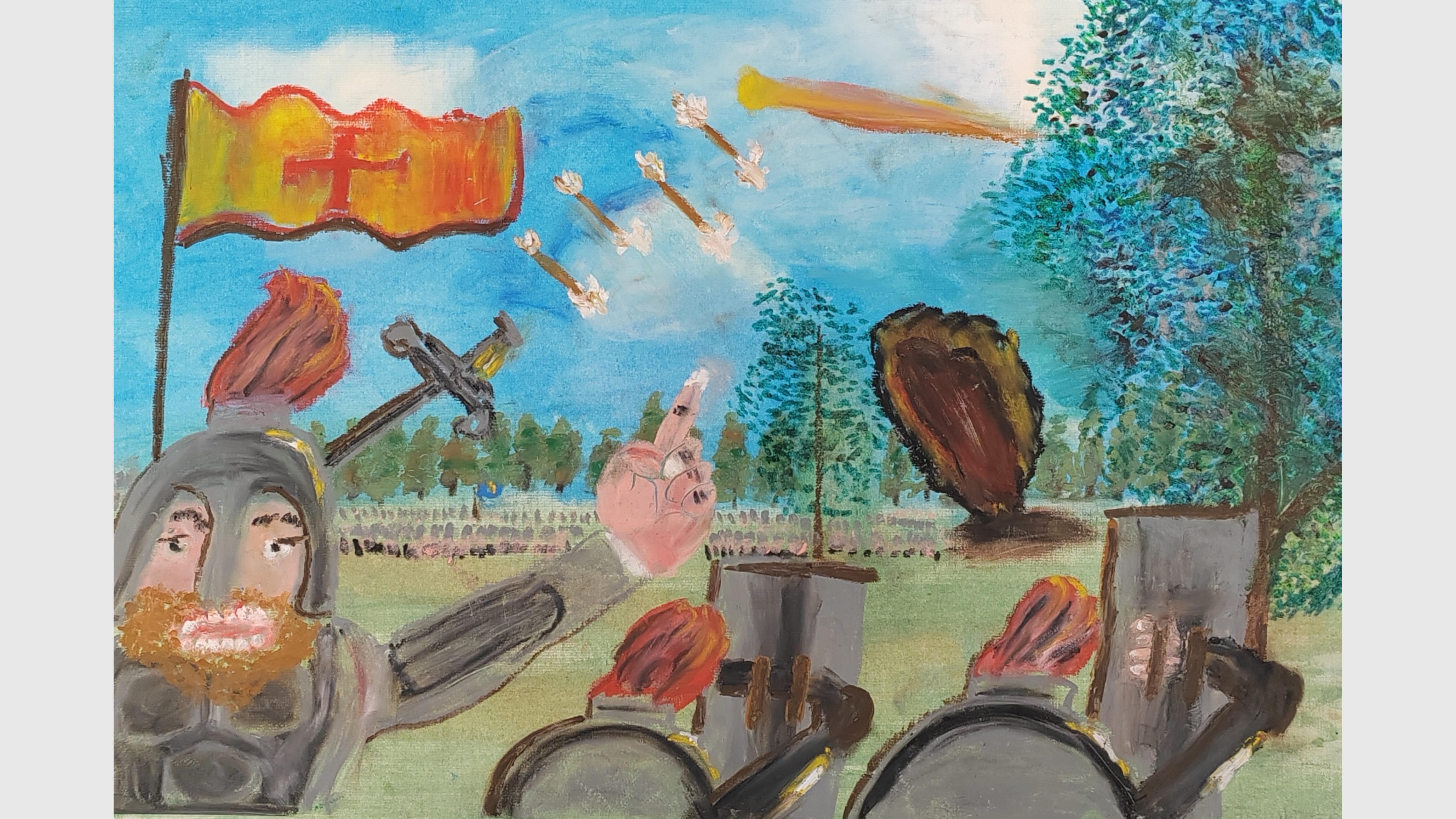 《油画棒创作》