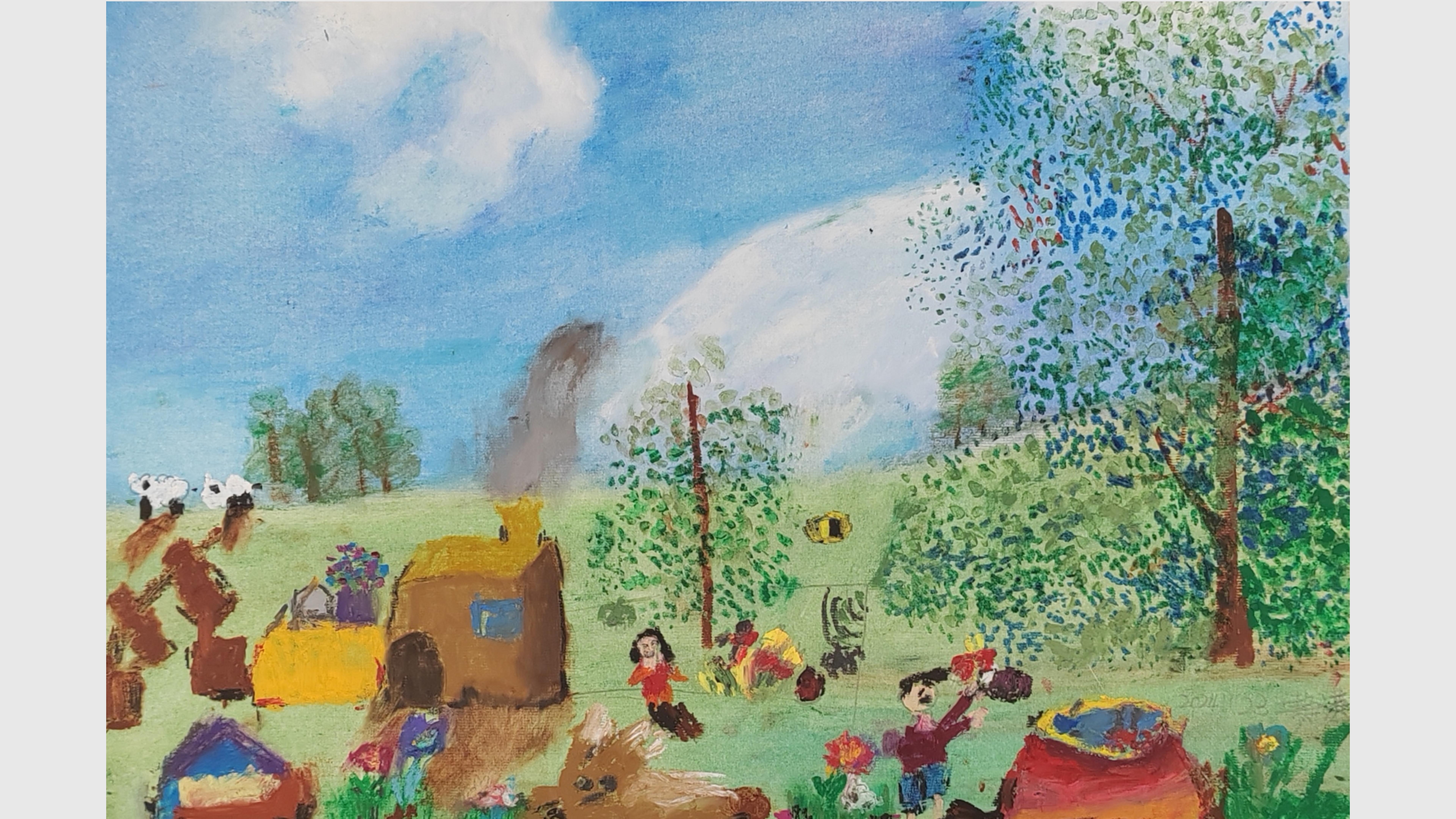 《油画棒创作》