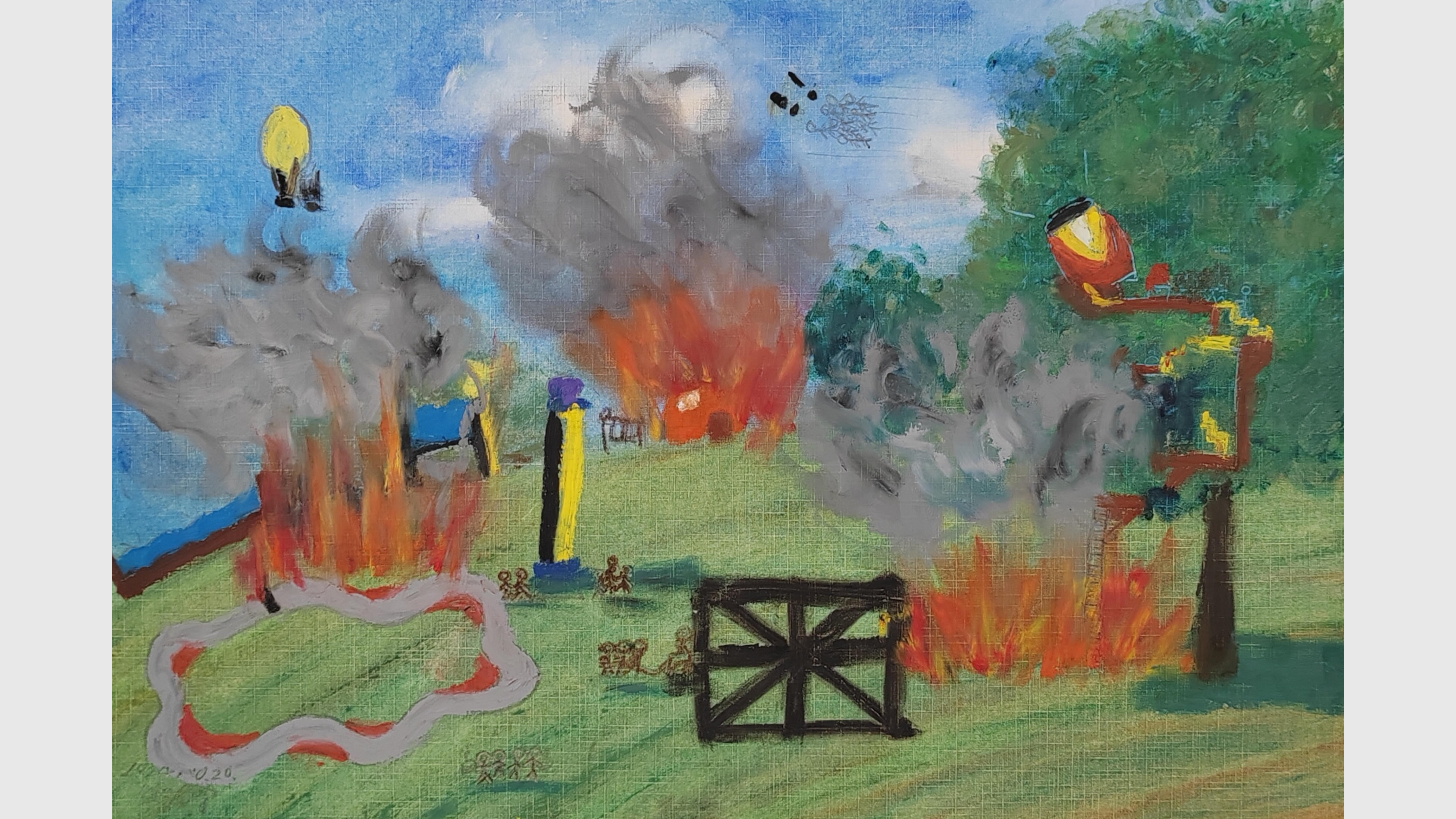 《油画棒创作》