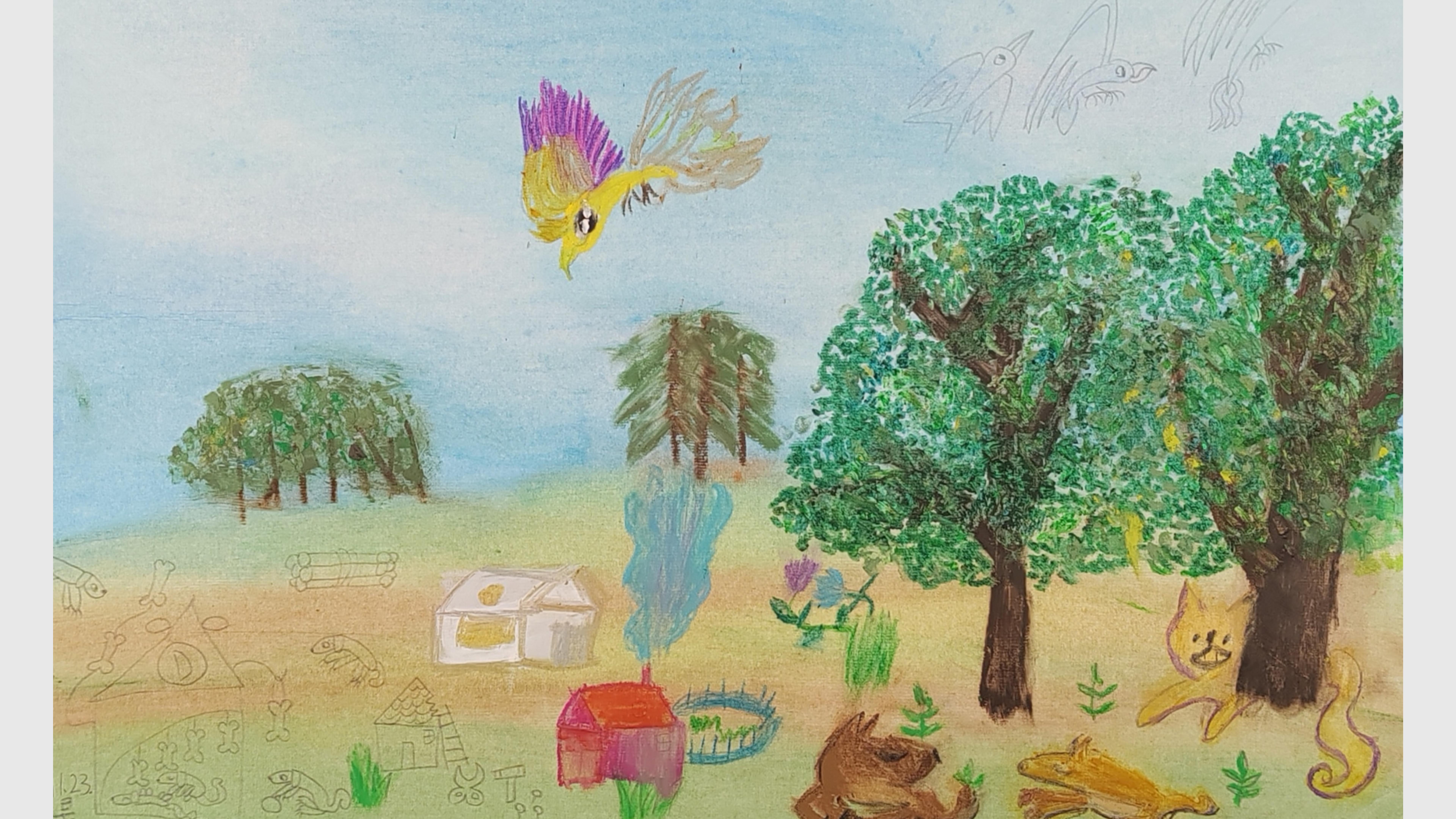 《油画棒创作》