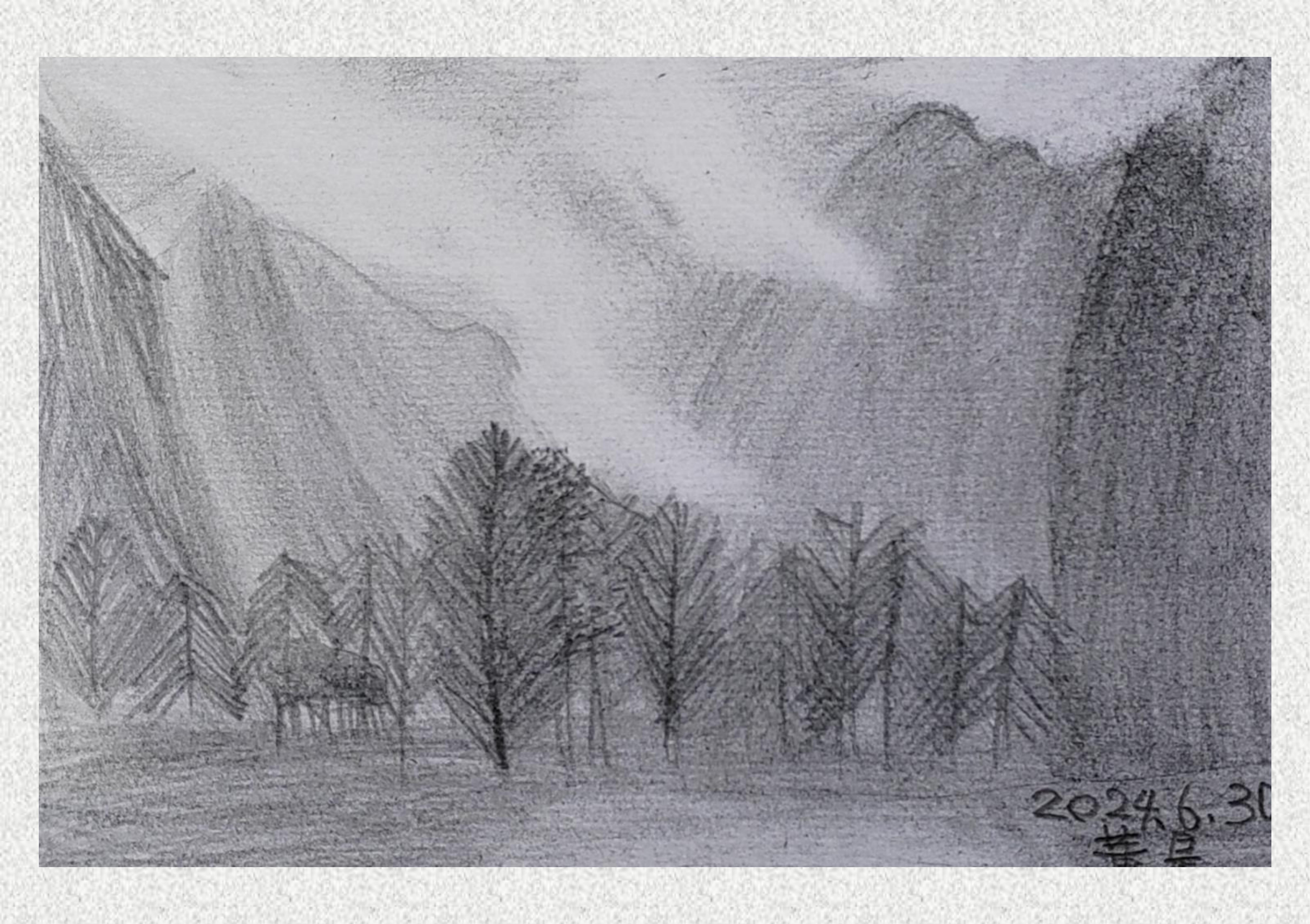 《毕棚沟-素描写生》董是