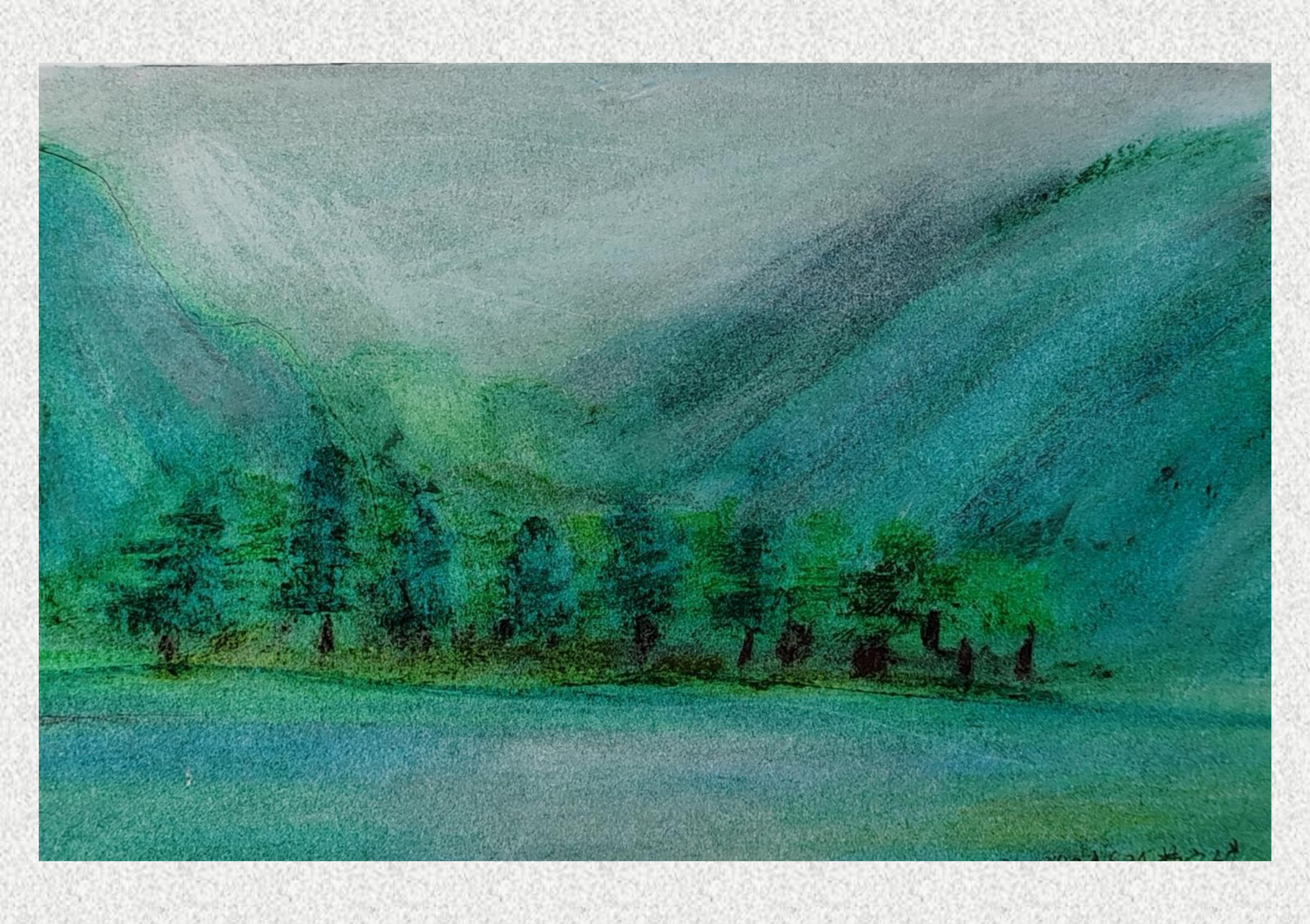 《毕棚沟-油画棒写生》黄宣皓