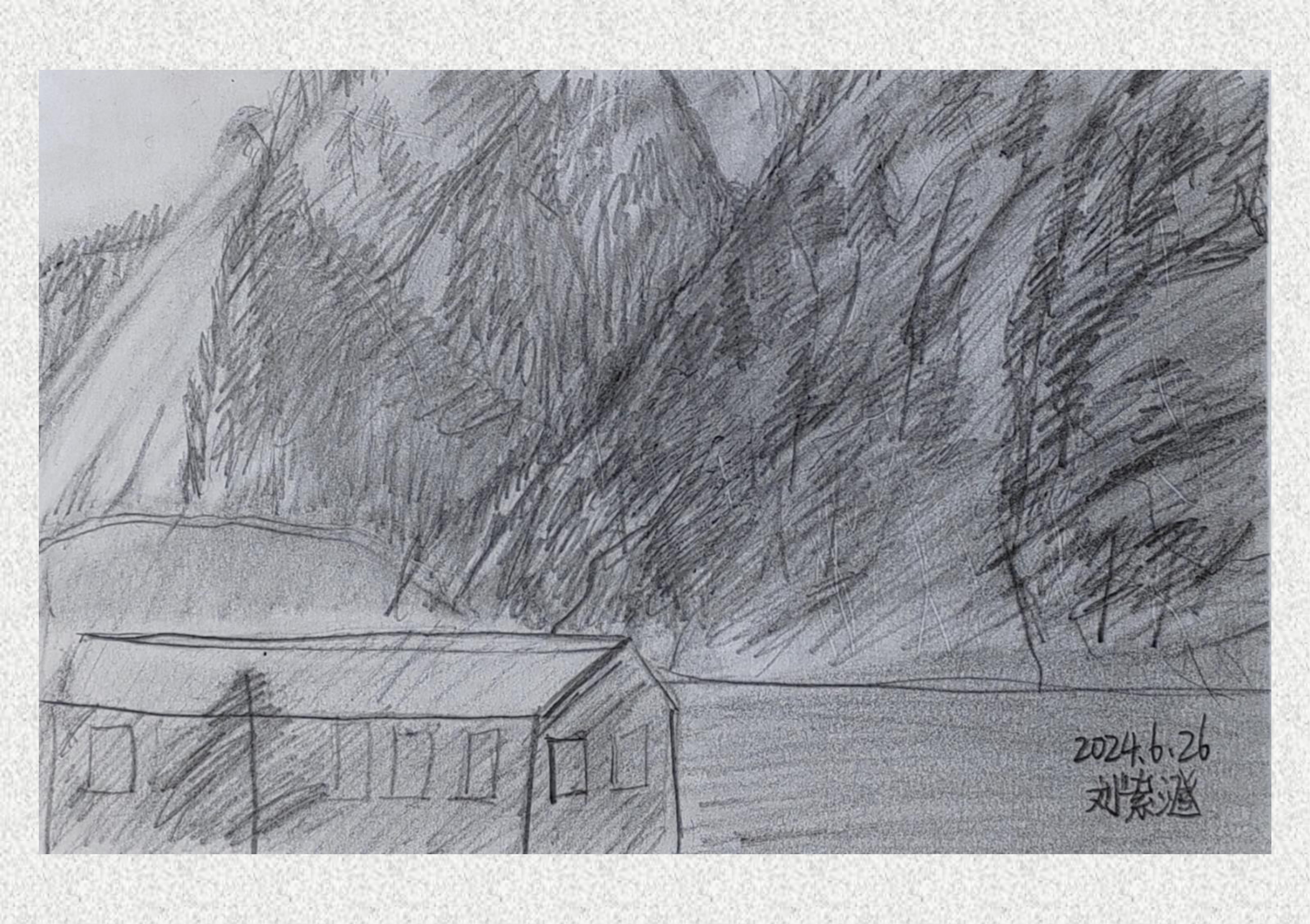 《毕棚沟-素描写生》刘紫澄