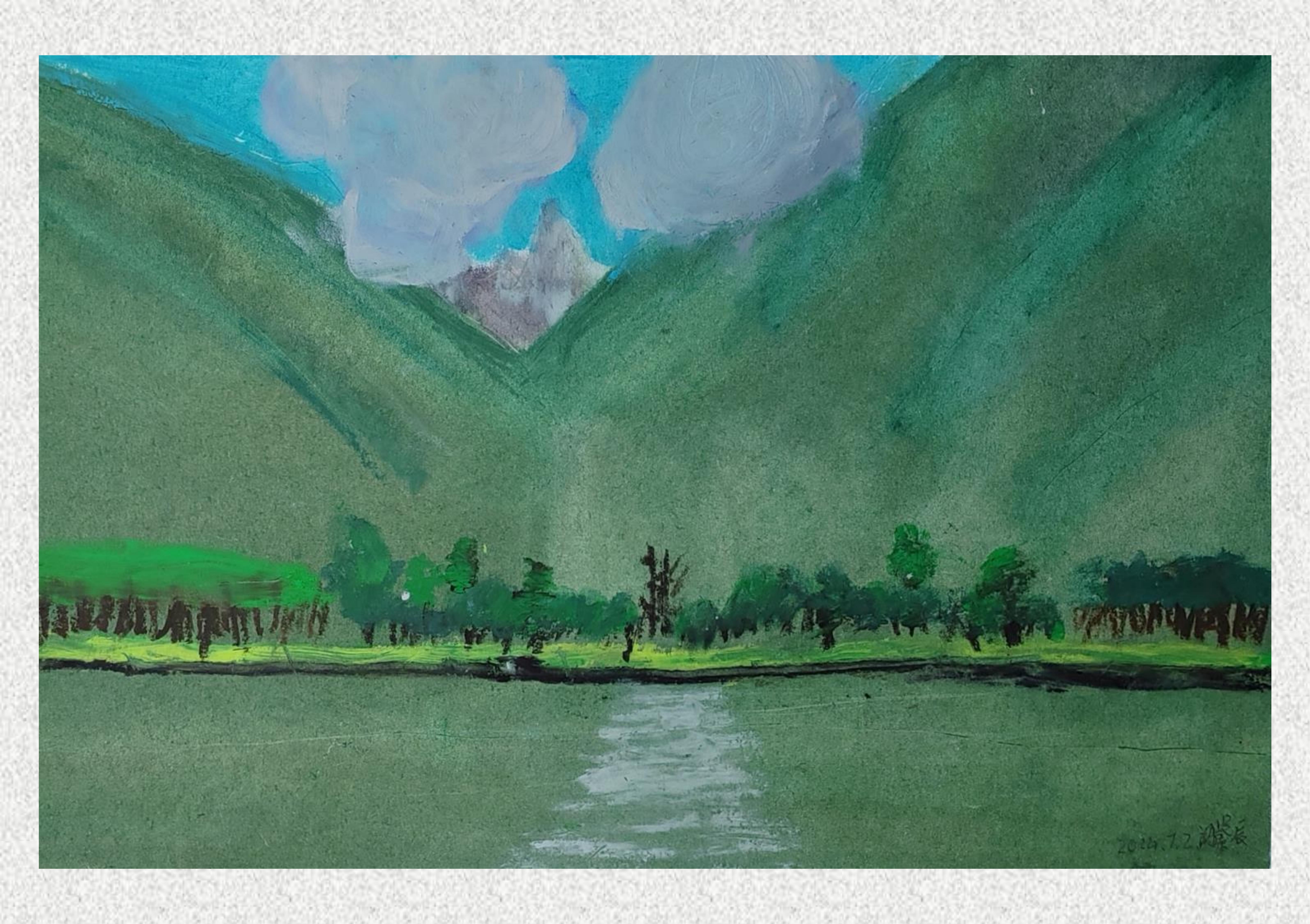 《毕棚沟-油画棒写生》阙馨辰