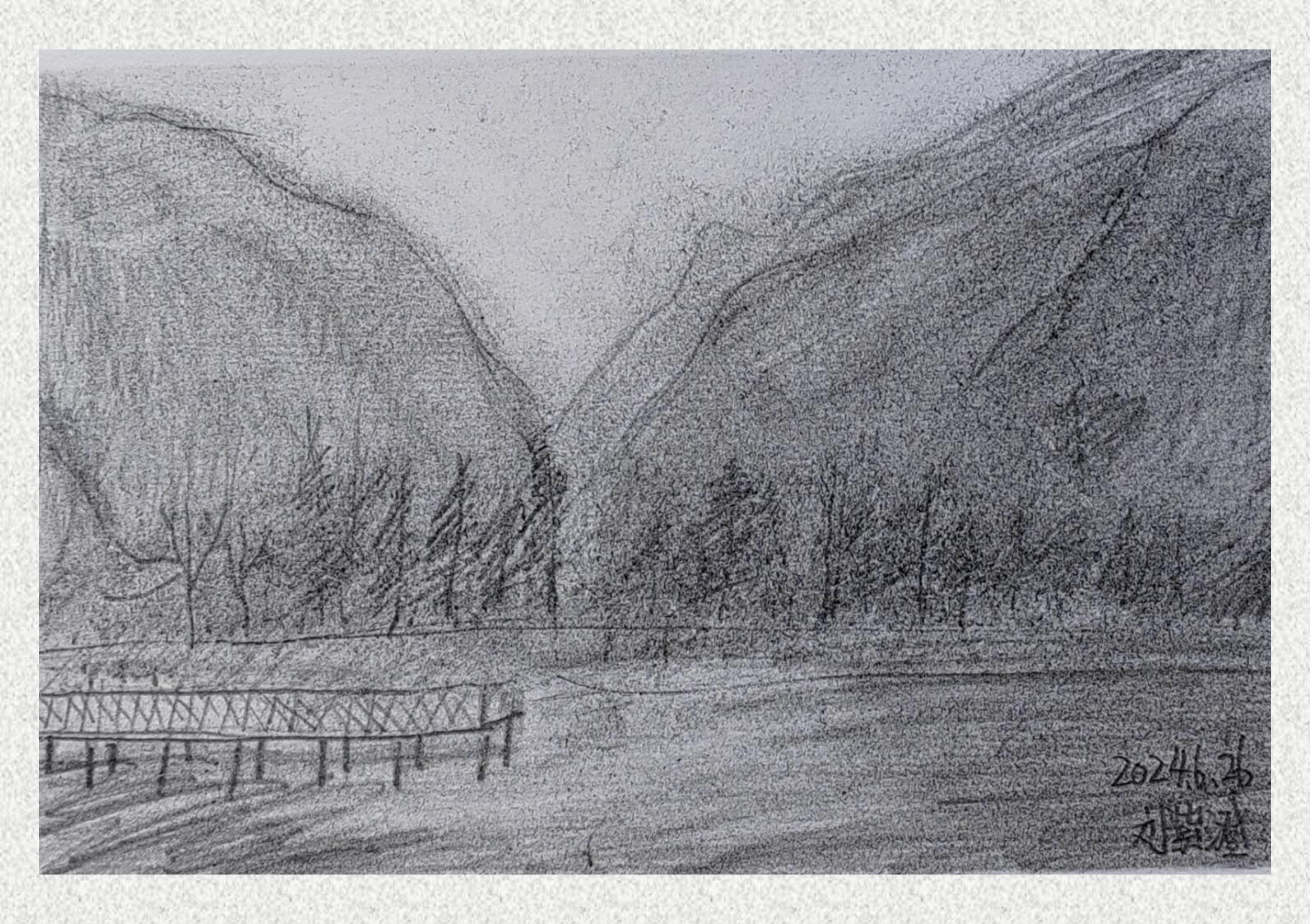 《毕棚沟-素描写生》刘紫澄