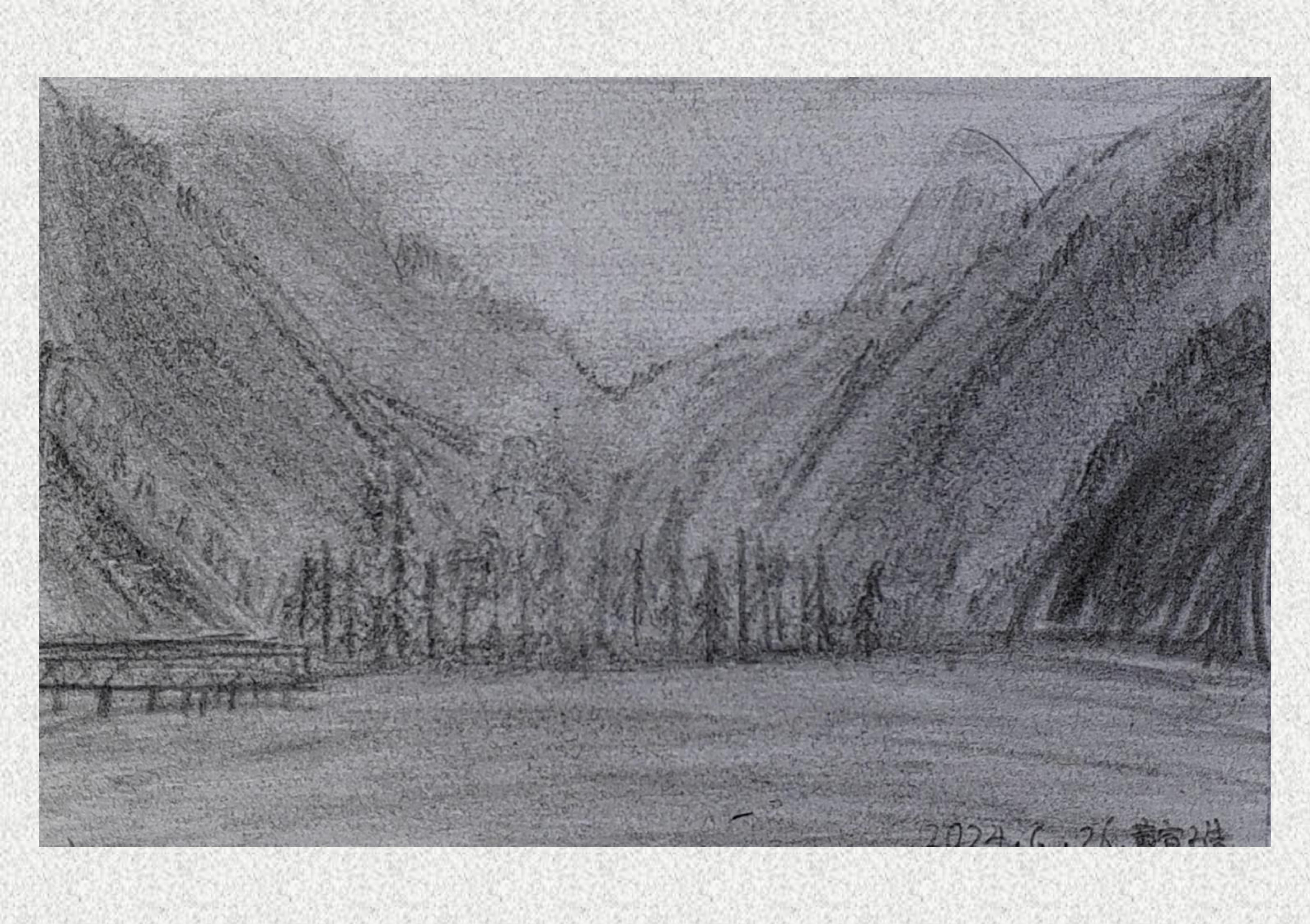 《毕棚沟-素描写生》黄宣皓