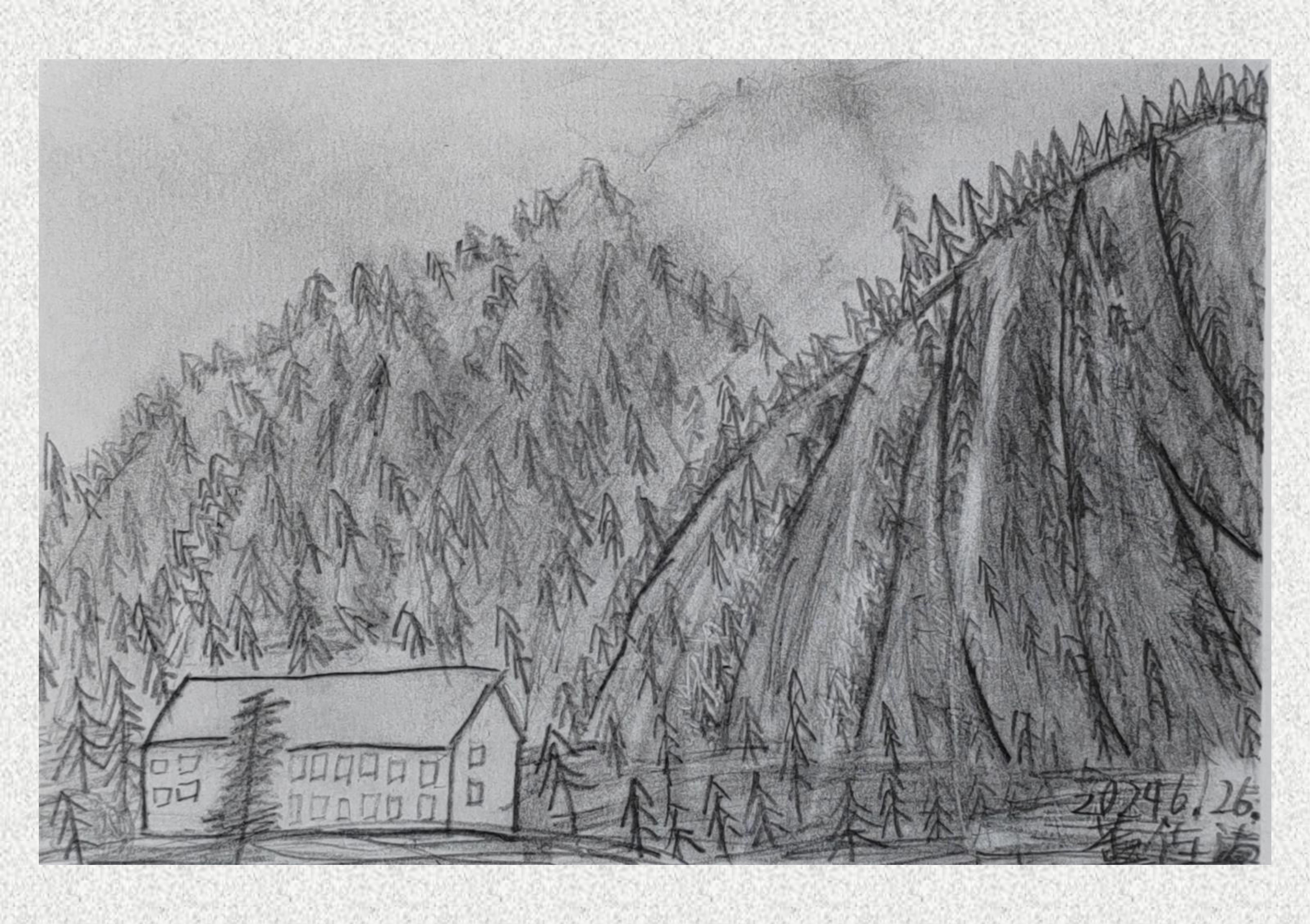 《毕棚沟-素描写生》董佳浡