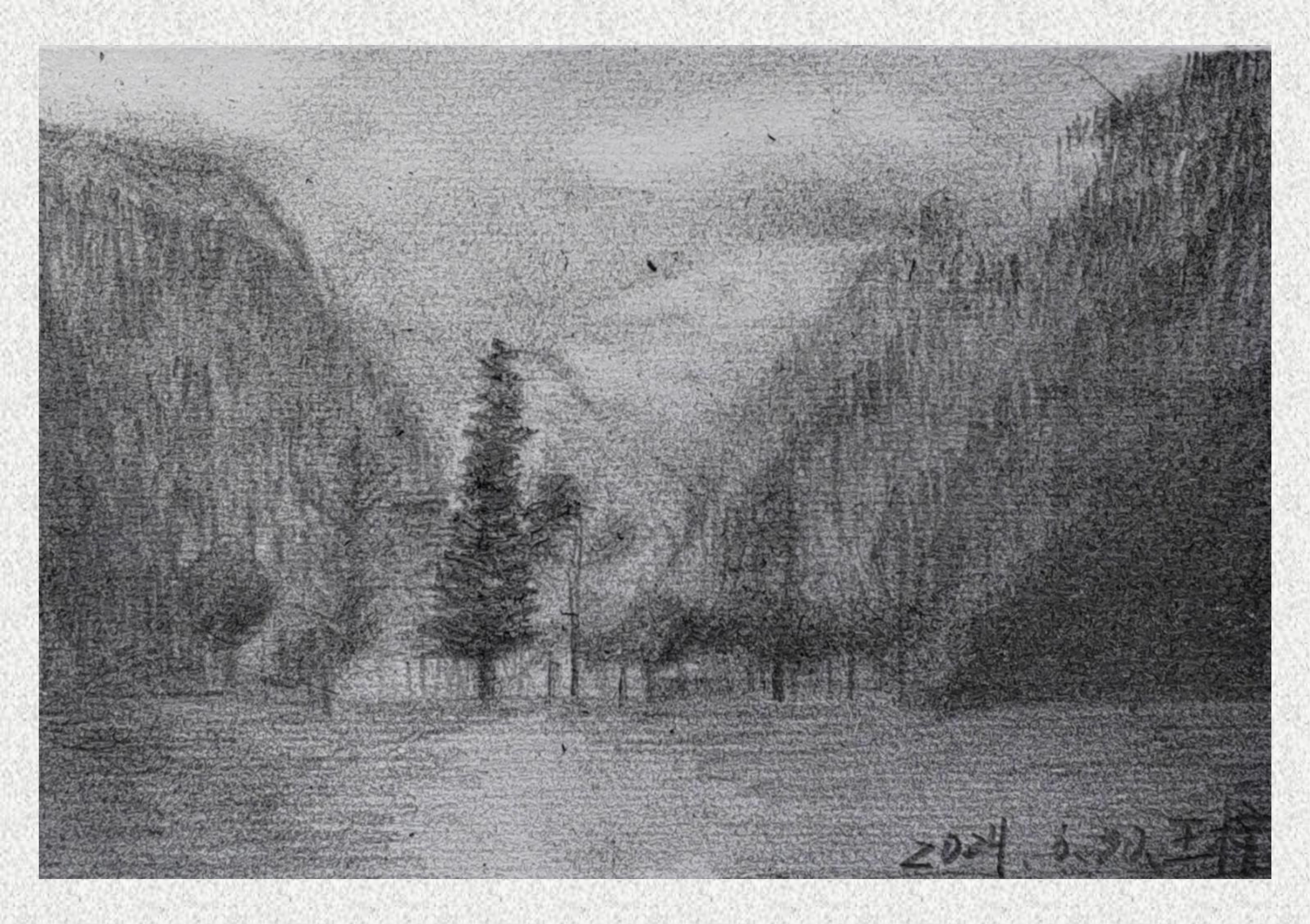 《毕棚沟-素描写生》王梓萱