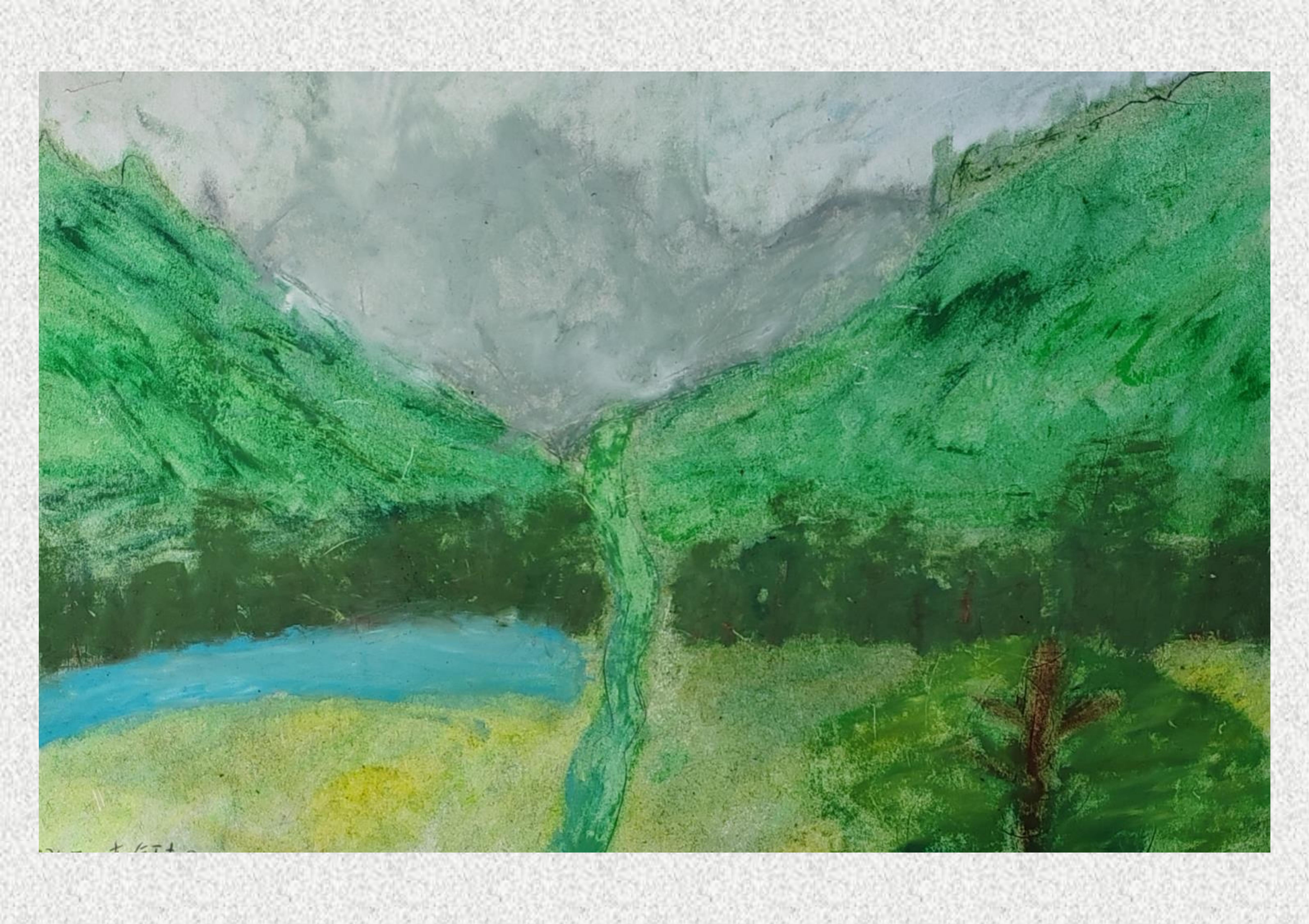 《毕棚沟-油画棒写生》赵钰嘉