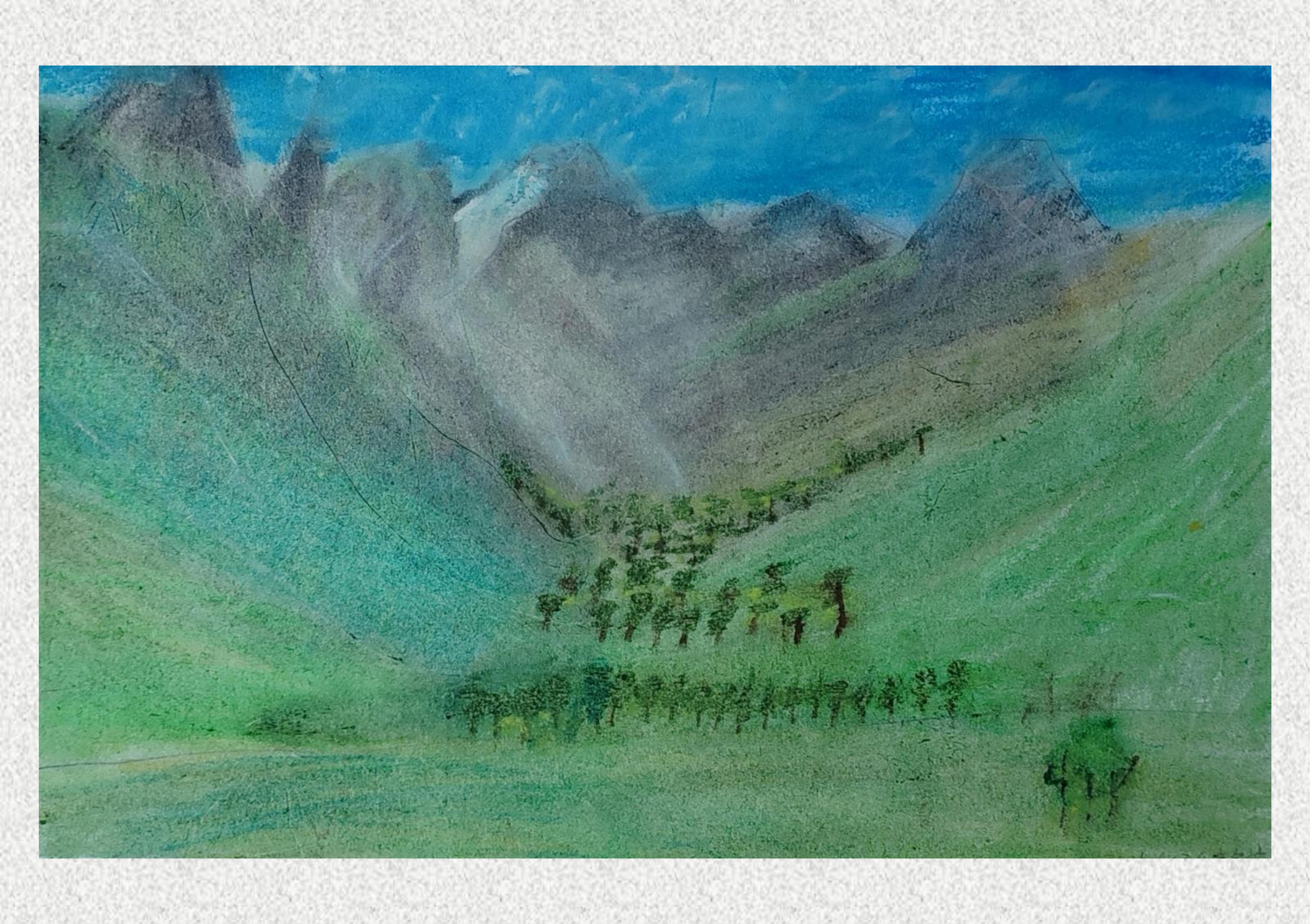 《毕棚沟-油画棒写生》黄宣皓