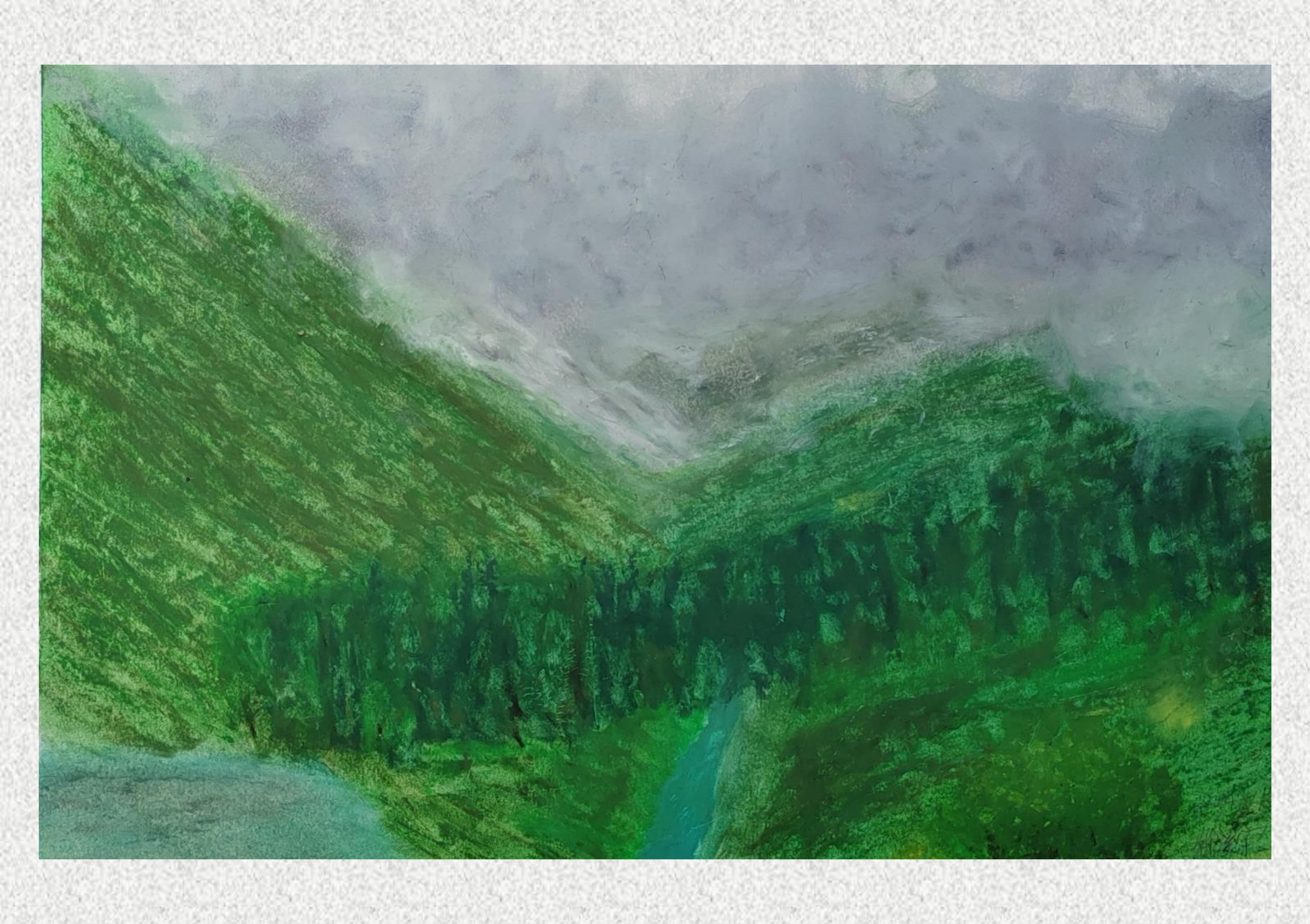 《毕棚沟-油画棒写生》徐溪宇