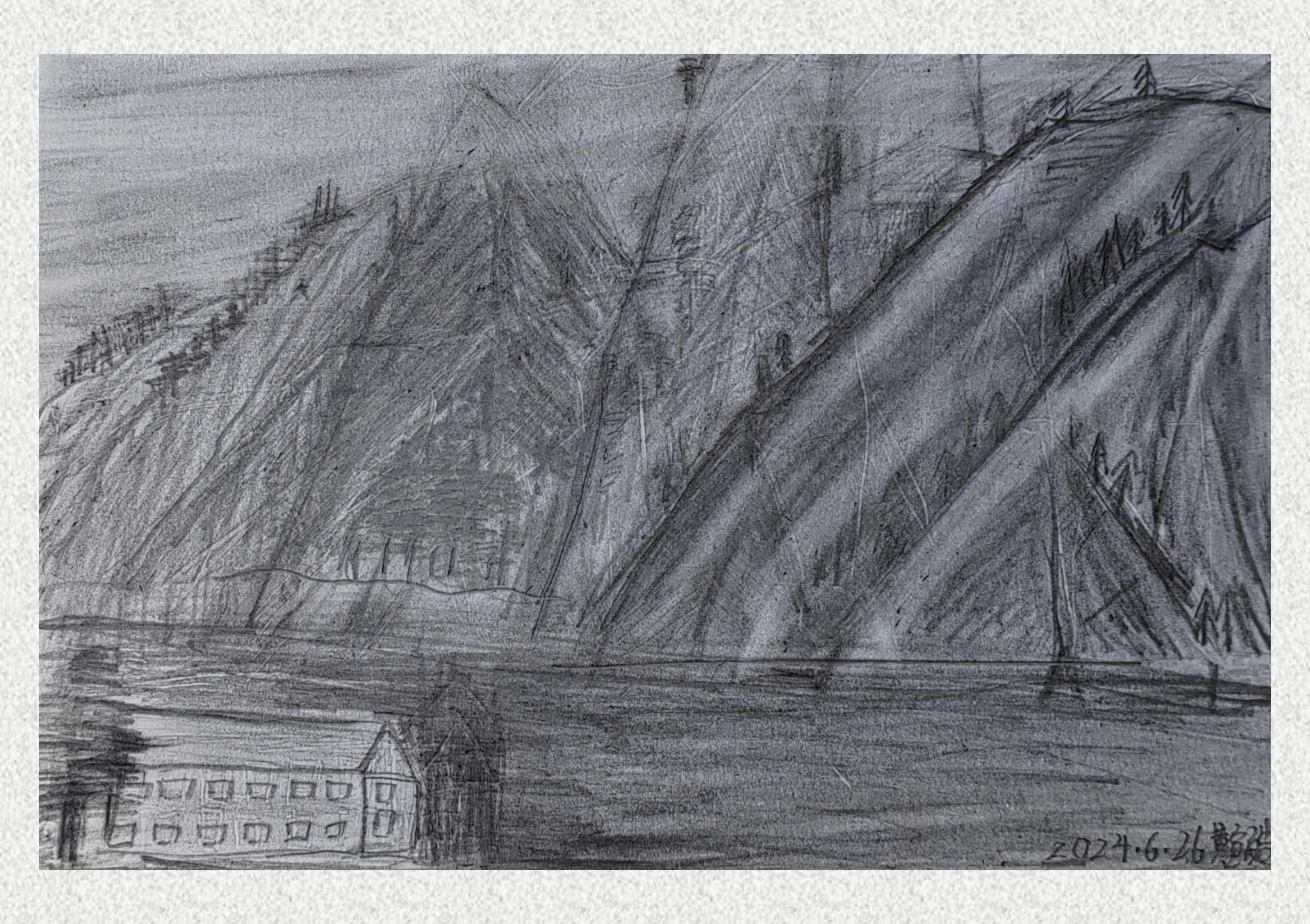 《毕棚沟-素描写生》黄宣皓