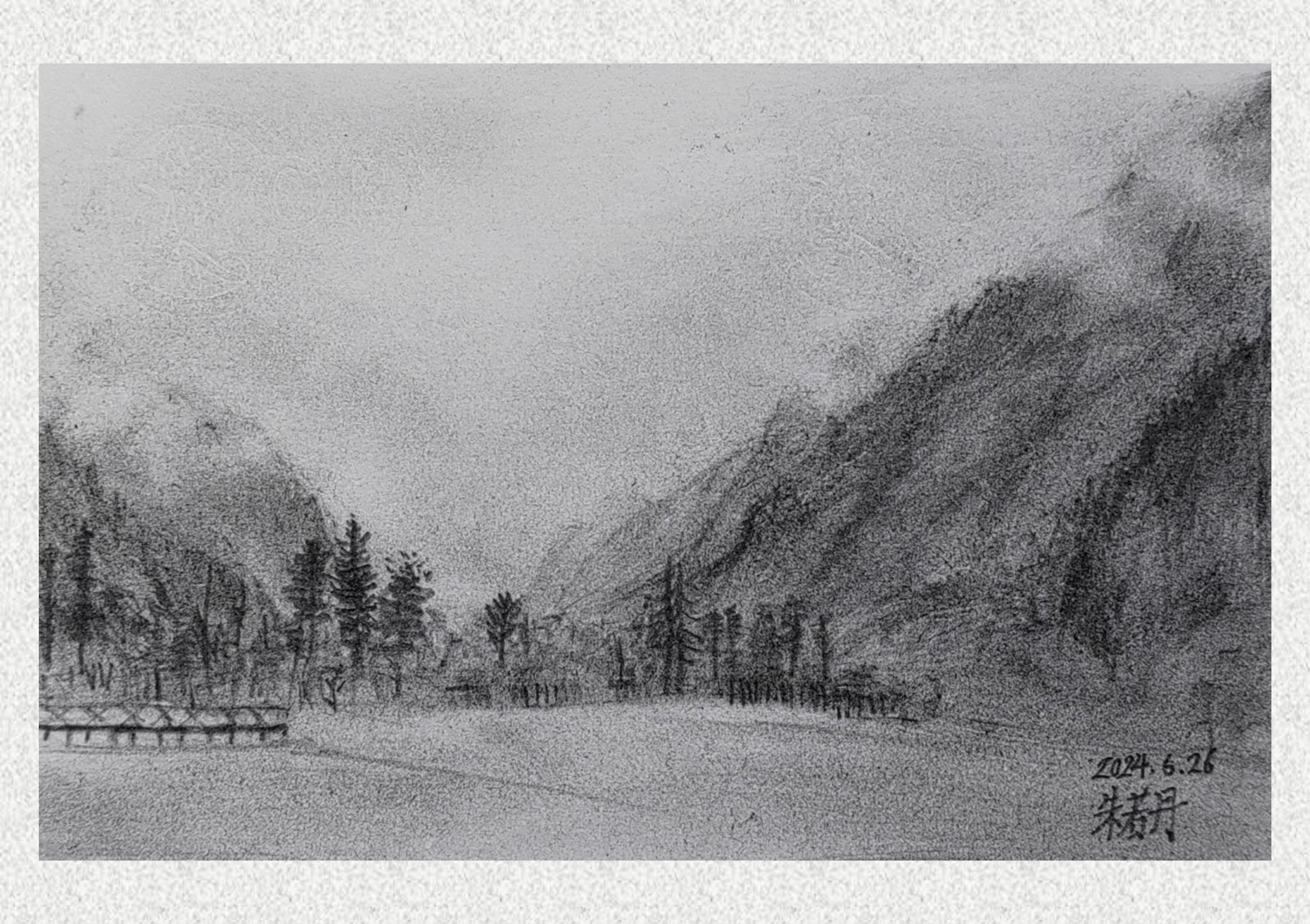 《毕棚沟-素描写生》朱若丹