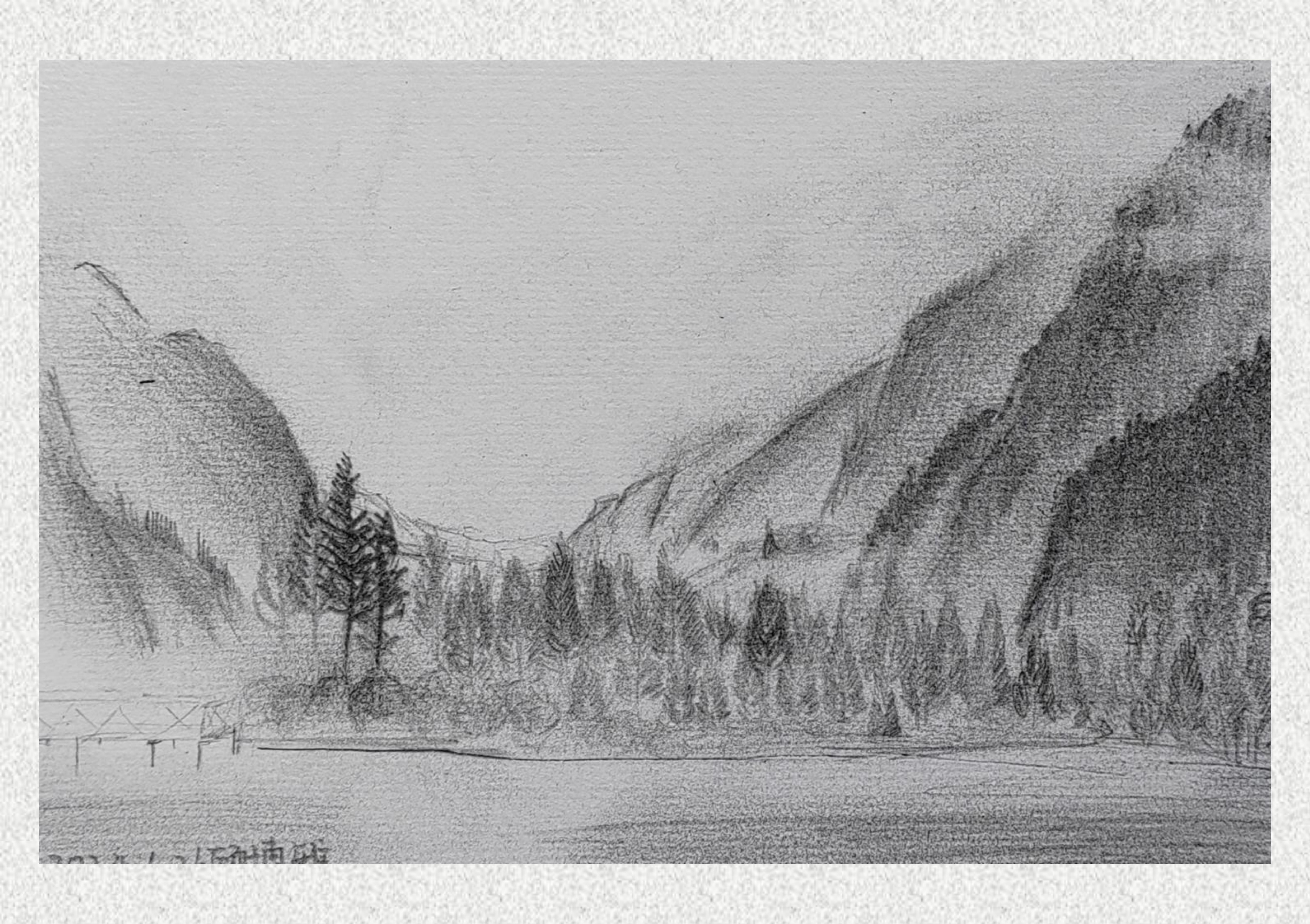 《毕棚沟-素描写生》顾博雅