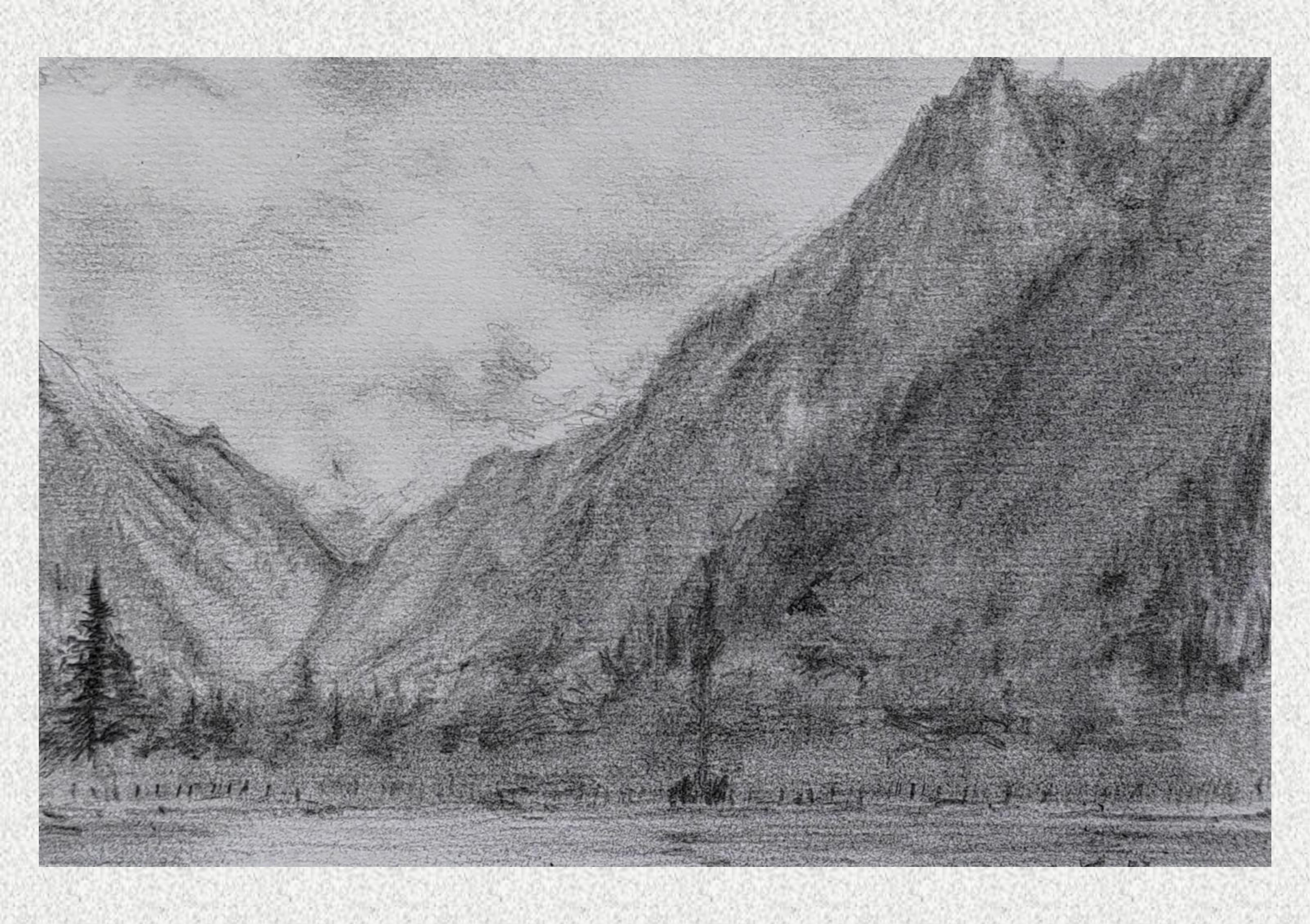 《毕棚沟-素描写生》王紫陌