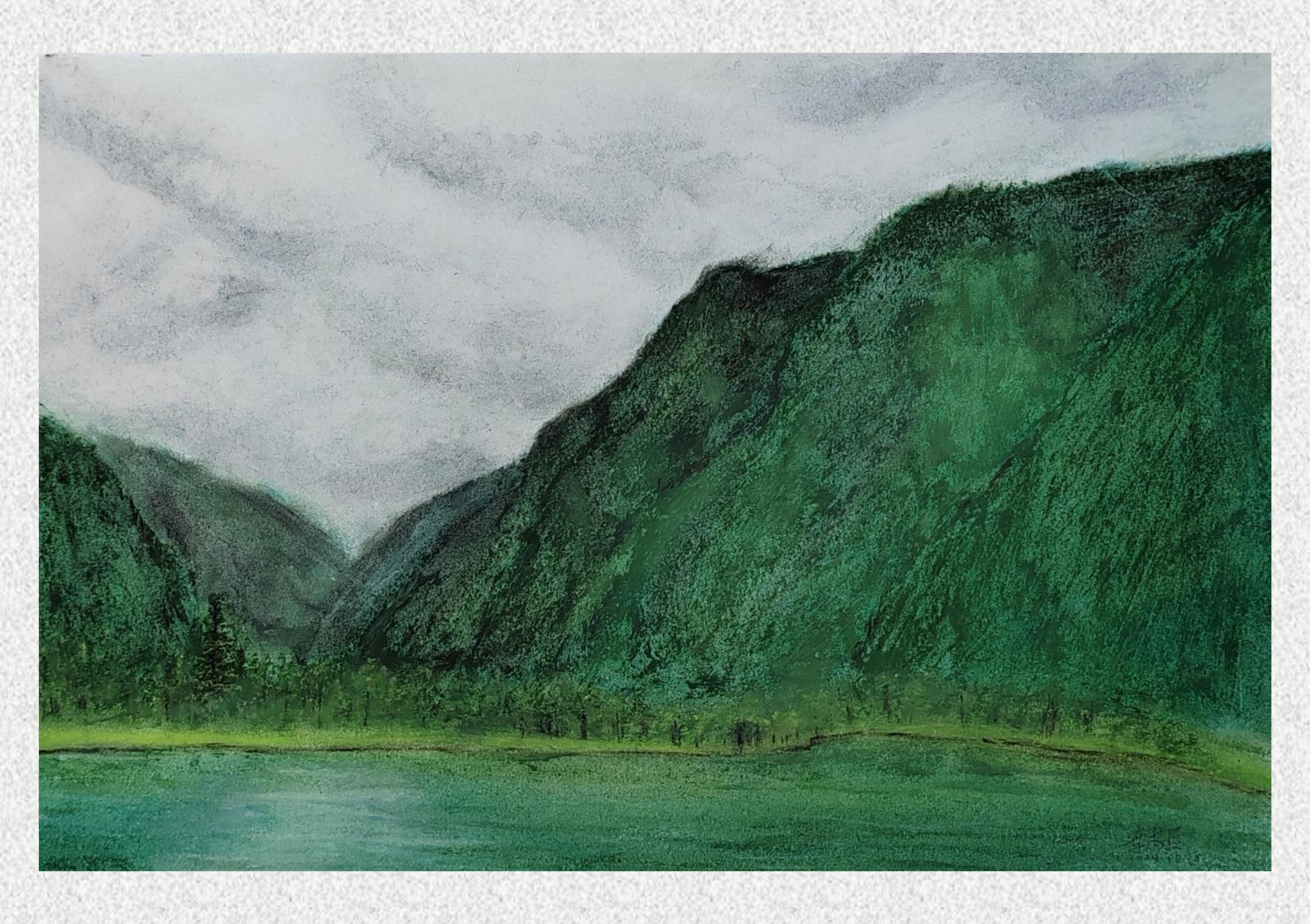 《毕棚沟-油画棒写生》叶安琪