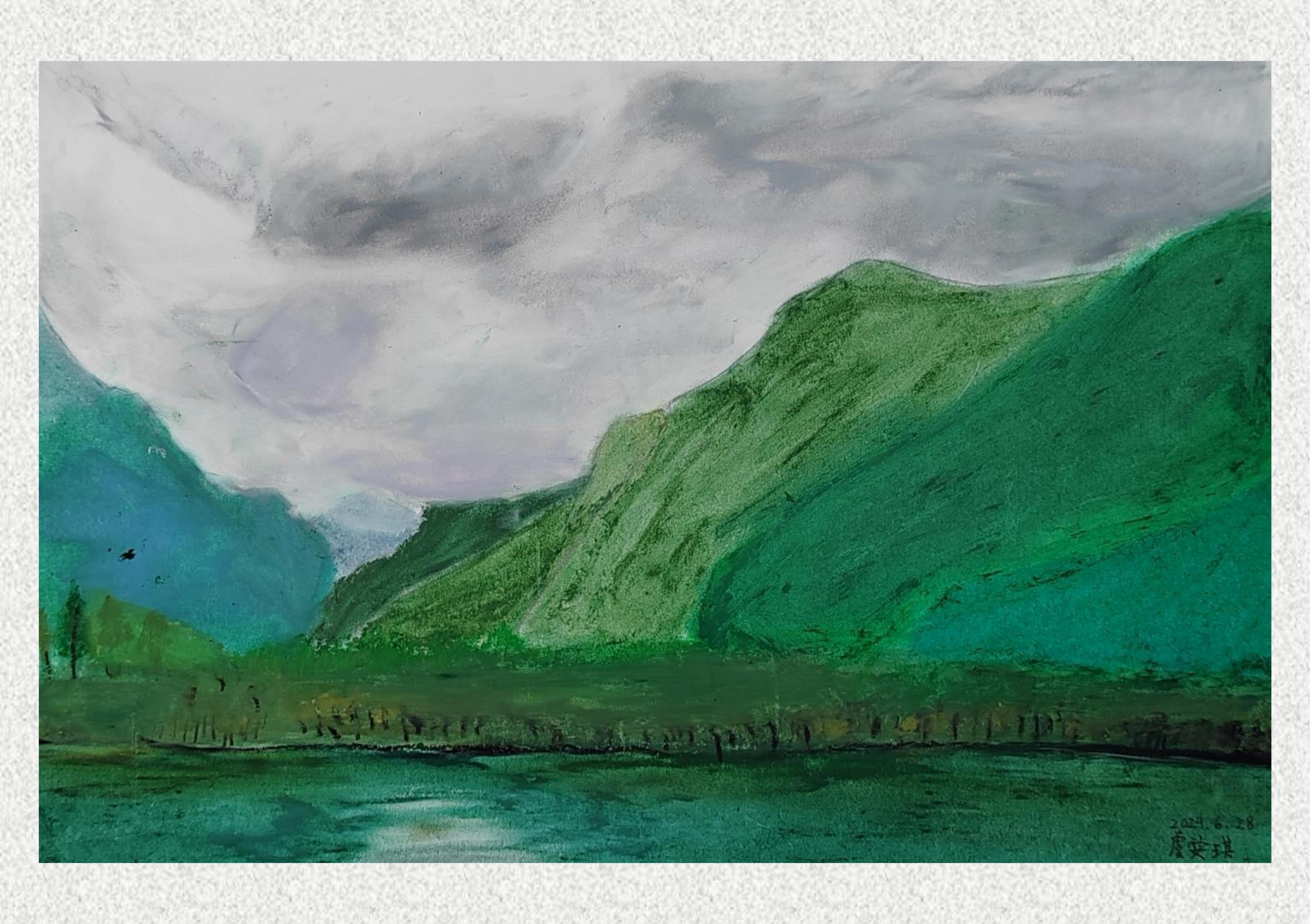 《毕棚沟-油画棒写生》虞安琪