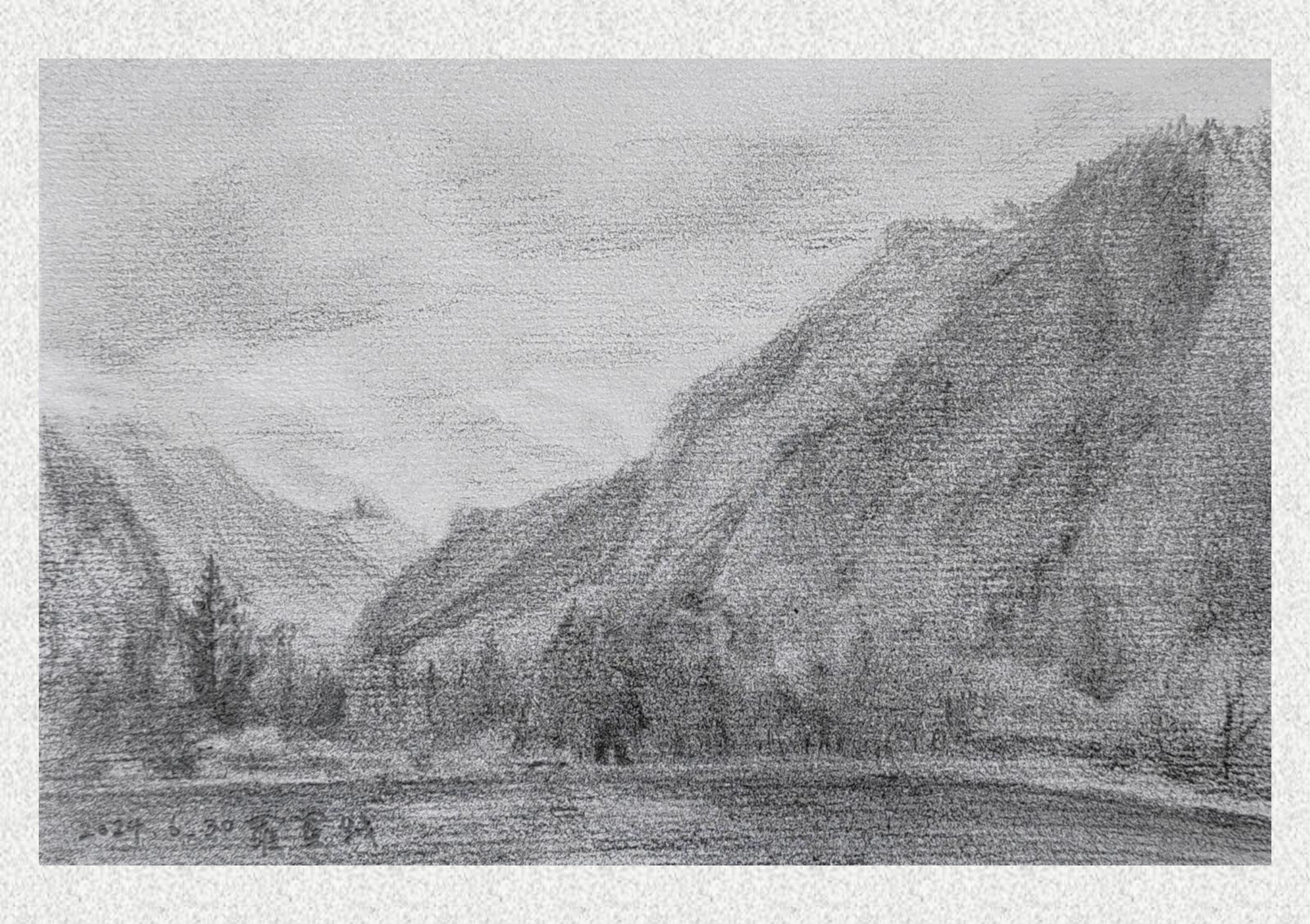 《毕棚沟-素描写生》罗关越