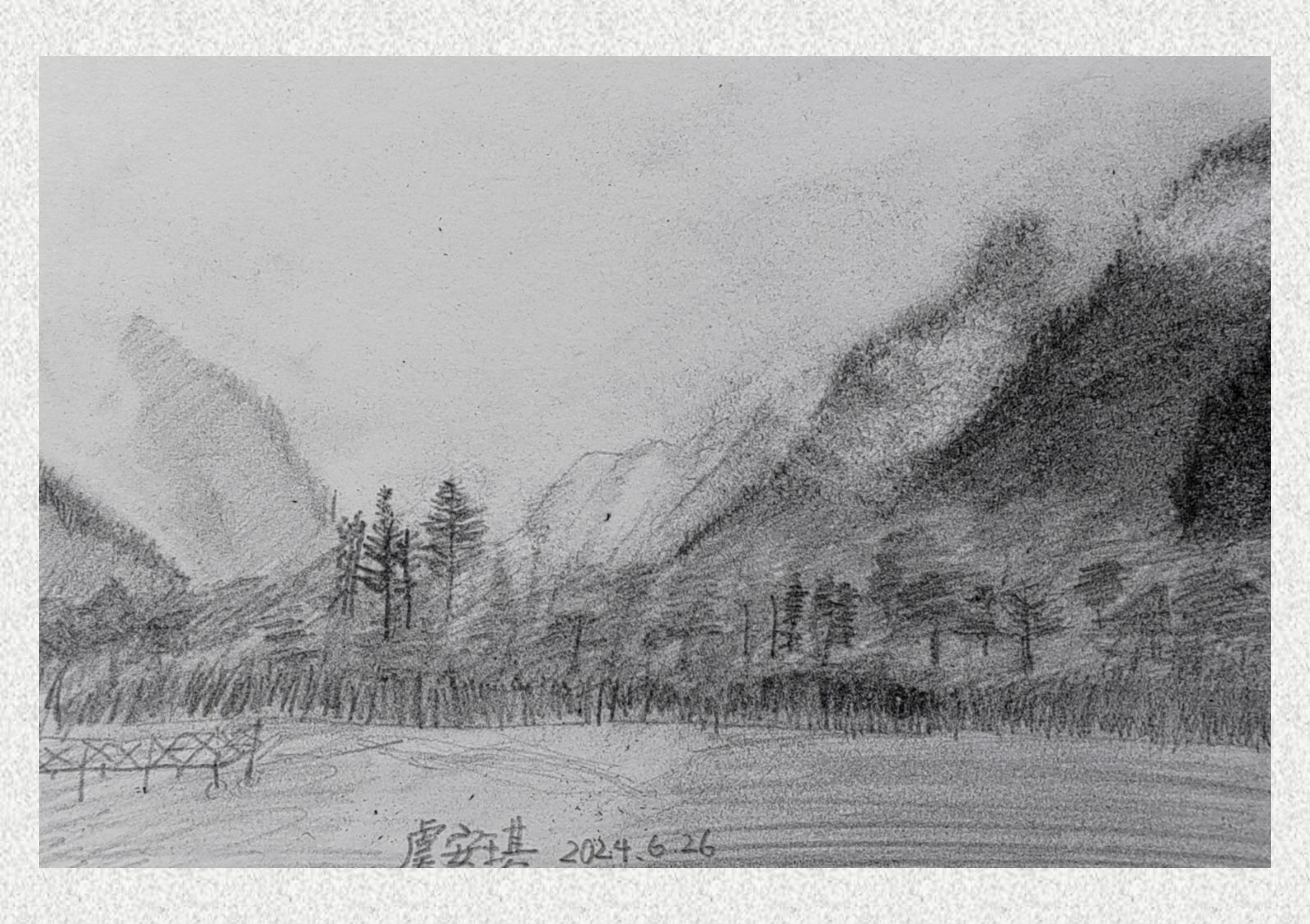 《毕棚沟-素描写生》虞安琪
