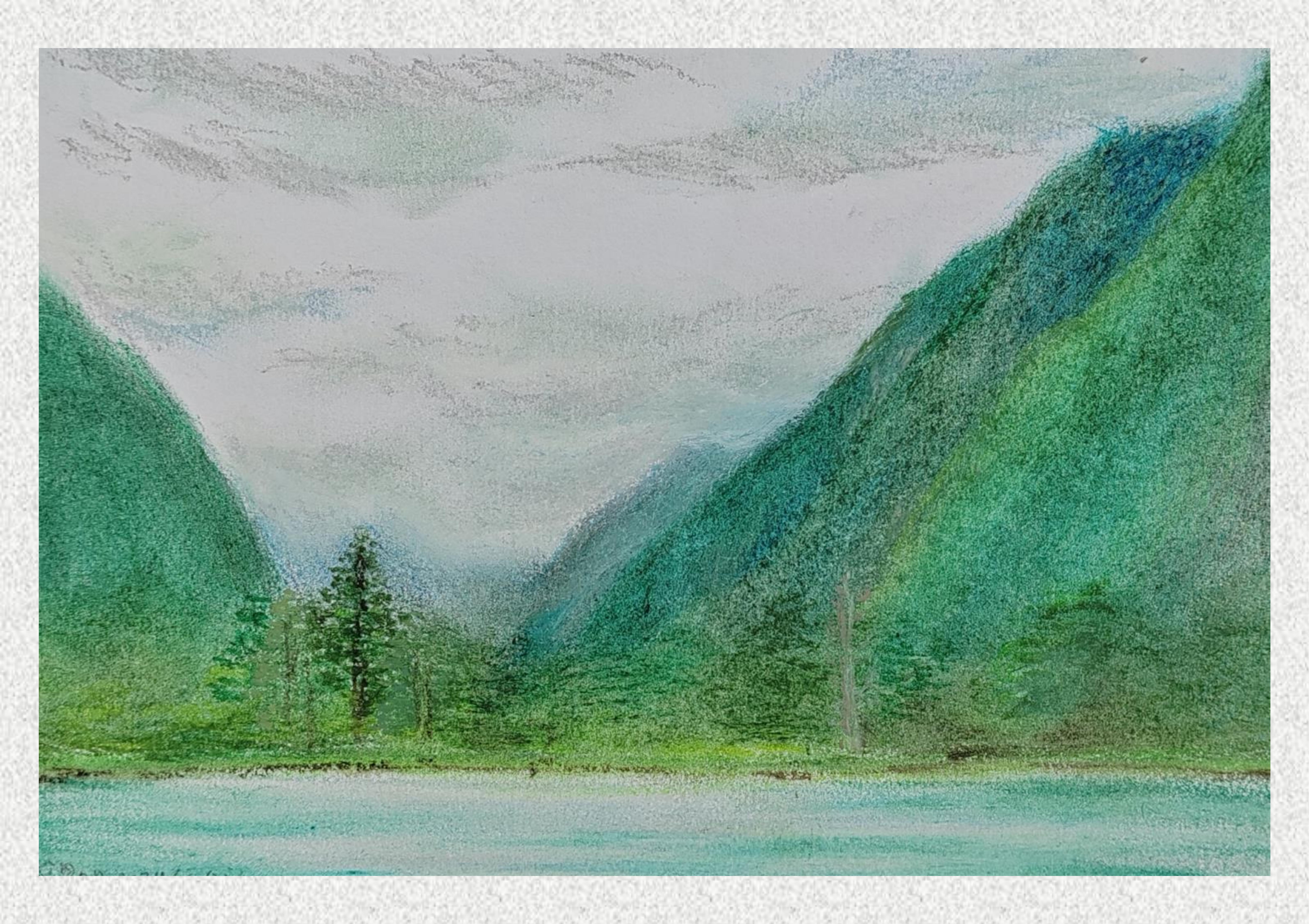 《毕棚沟-油画棒写生》盛思如