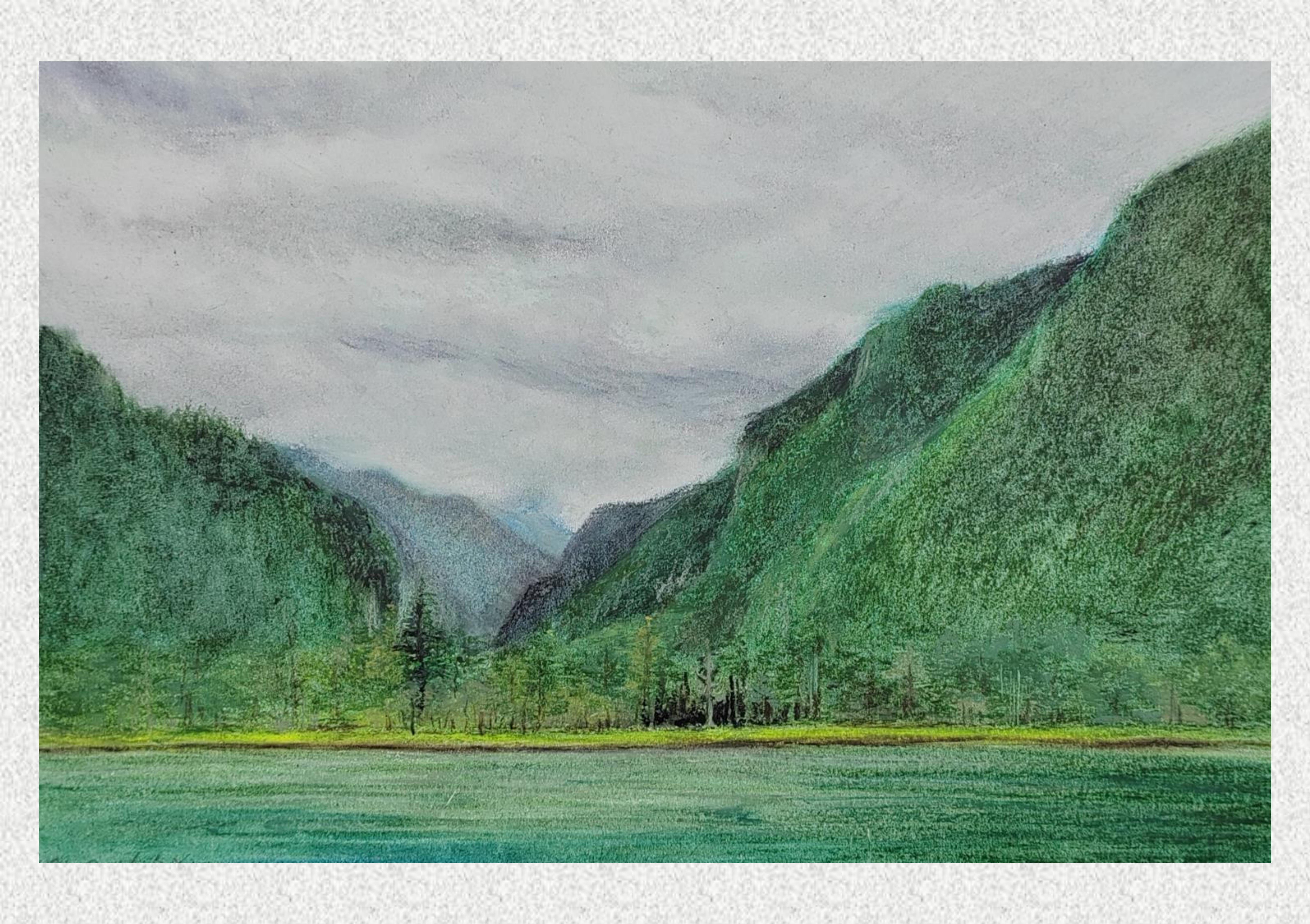 《毕棚沟-油画棒写生》盛思如