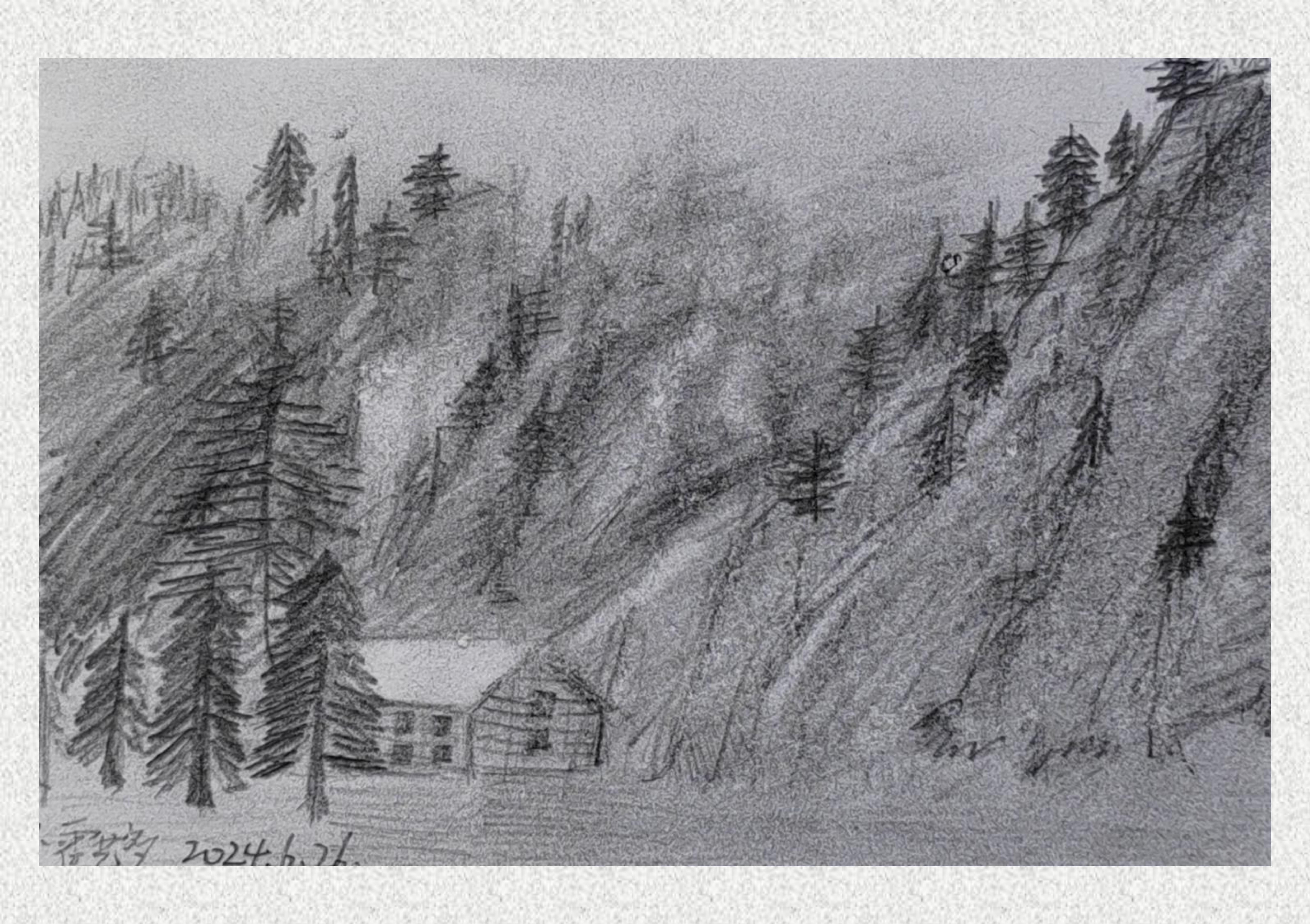 《毕棚沟-素描写生》霍艺多