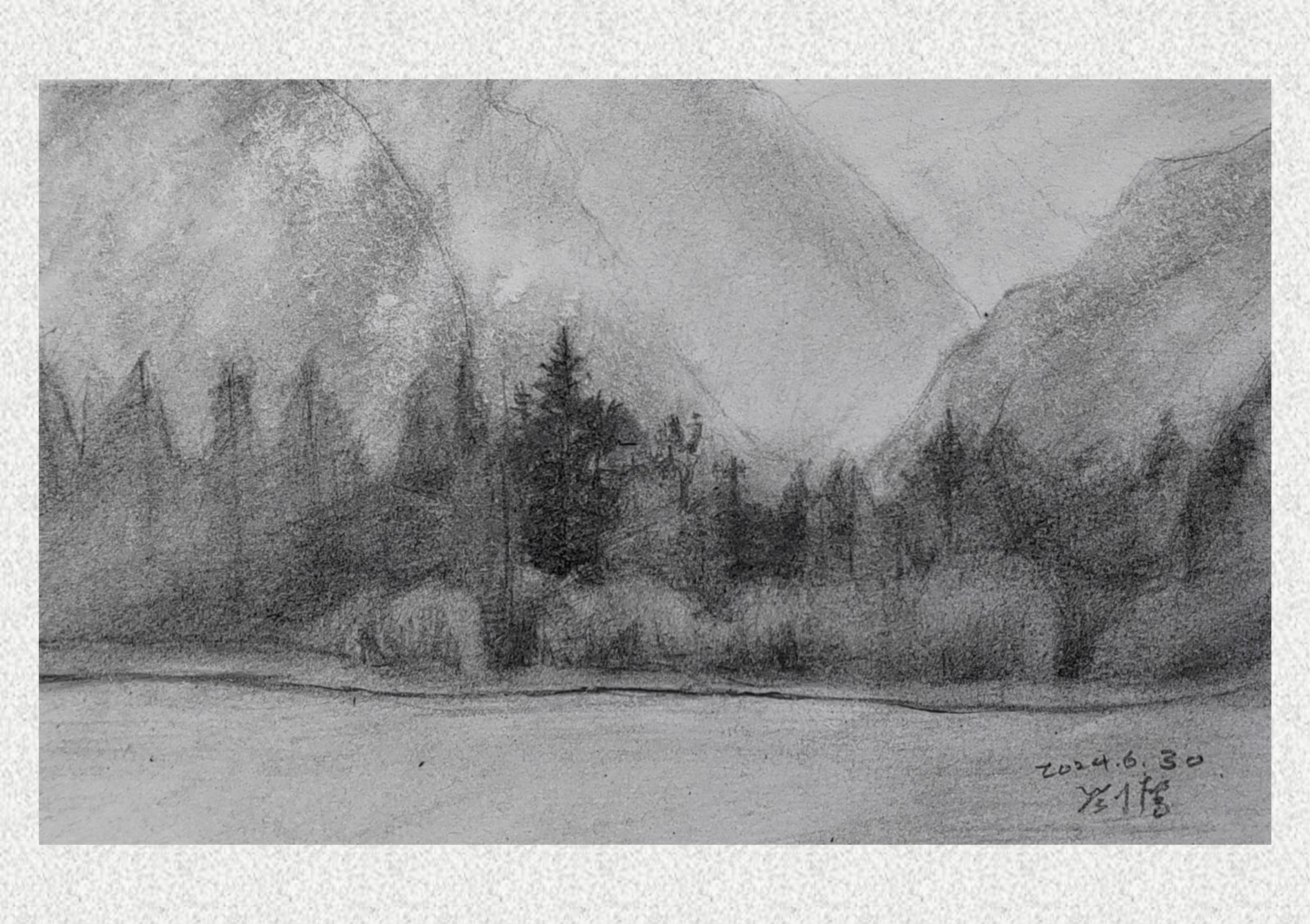 《毕棚沟-素描写生》刘馨