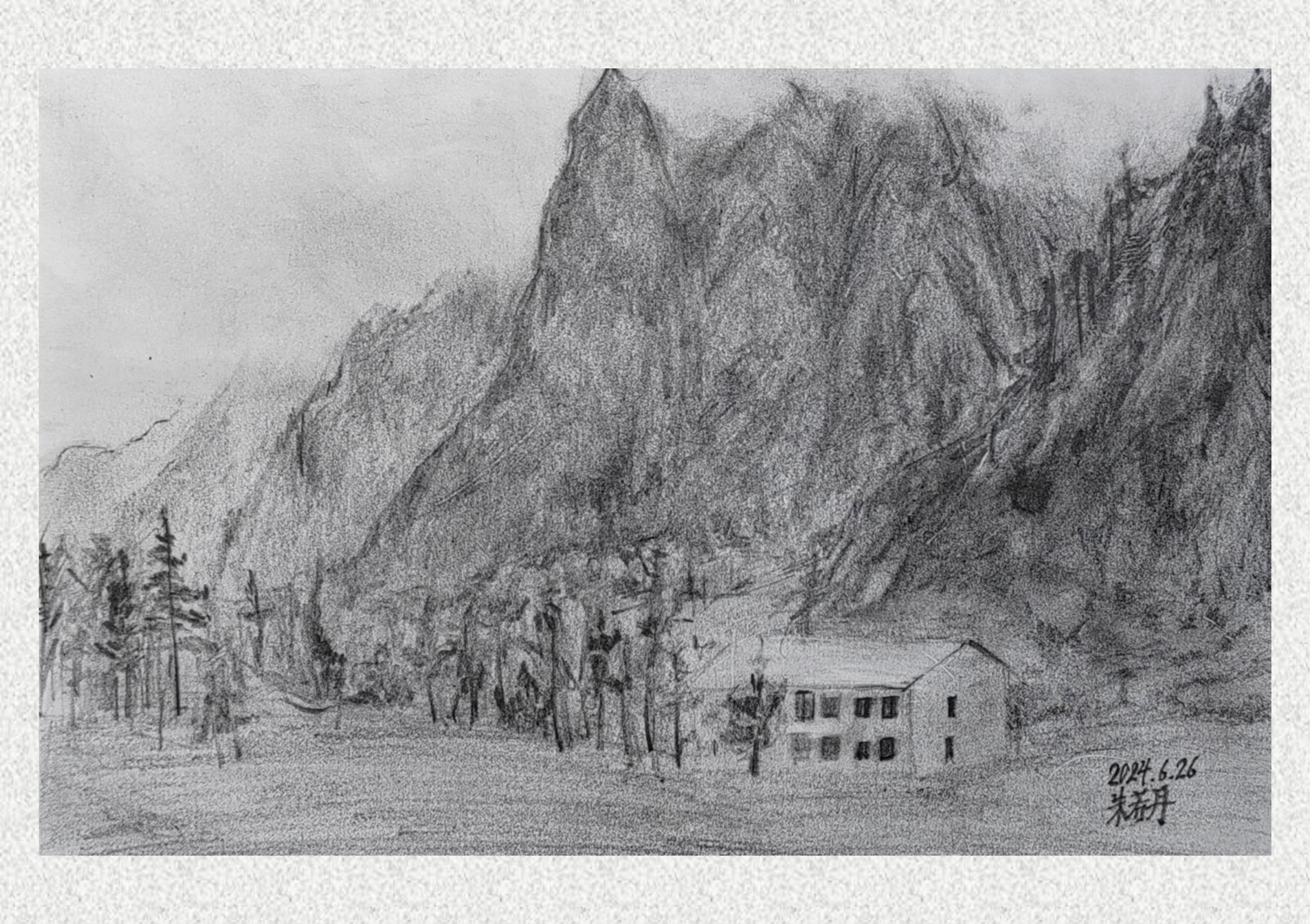 《毕棚沟-素描写生》朱若丹